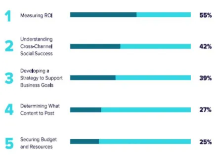 Figure 2.6: Challenges for Social Media Marketers  Aria Solar 2018 