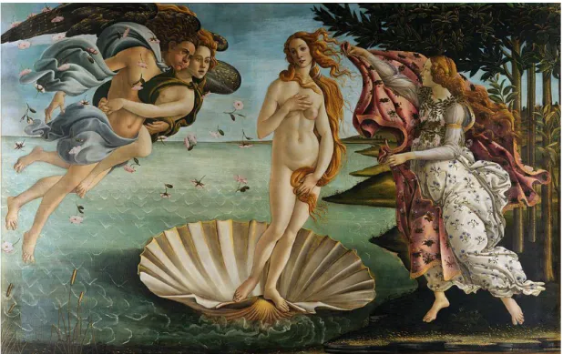 Şekil 1.1: Sandra Botticelli, Venüs’ün Doğuşu (1485), Galleria degli Uffizi, Floransa 