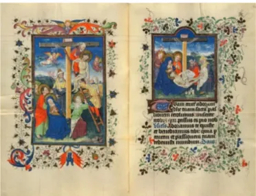 Şekil 2.22: Hours of Catherine of Cleves (Saatler Kitabı) adlı resimli el yazmasından  bir sayfa örneği