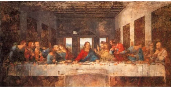 Şekil 2.27:  Son Akşam Yemeği tablosu, Leonardo Da Vinci.   Kaynak: ( Yılmaz, 2016). 