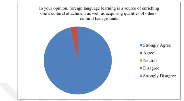 Figure 5.6: Enriching ones cultural attachment of learning foreign language 