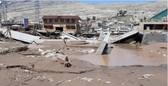 Şekil 3.12: 2013’de İran’ın Buşehir şehrinde deprem nedeniyle meydana çıkan sel ve  taşkınlar (URL11) 