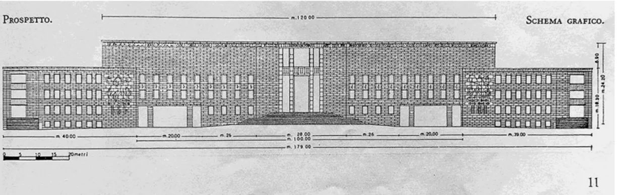 Şekil 4.2: Università degli Studi di Roma “La Sapienza”nın kolonatlı cephesi (URL13) La Sapienza, Bauhaus ekolu ile ortaya çıkan Rasyonel-Pürist mimarinin özelliklerini  göstermektedir