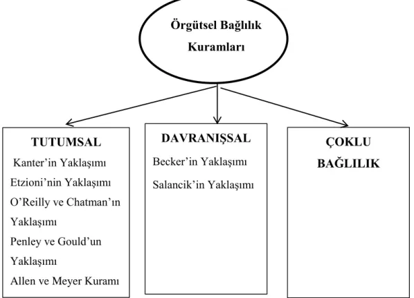 Şekil 2.2: Örgütsel Bağlılık Kuramları 