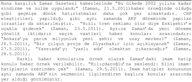Tablo 1. Gazete başlık örnekleri.  Table 1. Samples Newspaper of Headline 