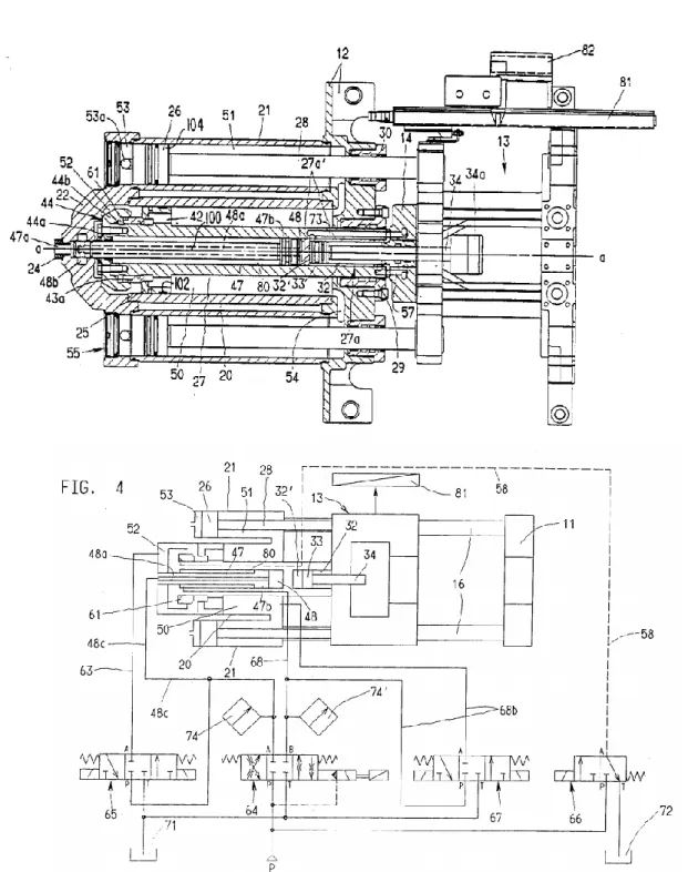 ġekil 82. Patent, Hyraulic System for the mold clamping unit of a plastics injection  molding machine 