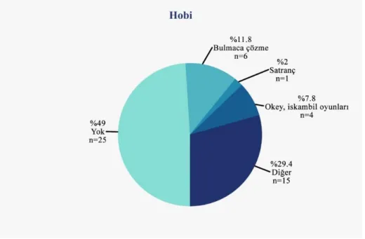ġekil 5.3: Grup 1 Hobi Dağılımı 