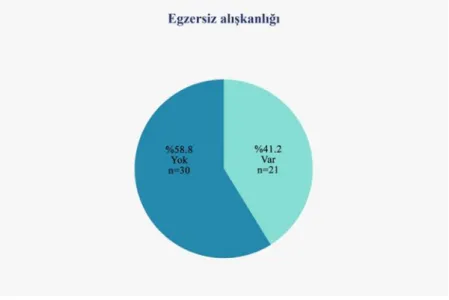ġekil 5.8: Grup 2 Egzersiz AlıĢkanlığı Dağılımı  