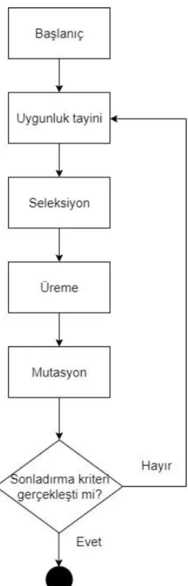 Şekil 1.4 : Çok Amaçlı Evrimsel Algoritmaların Temel Yapısı 