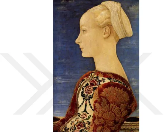 Şekil 3.6: Antonio del Pollaiuolo, Genç Bir Kadının Profili, (1460). 