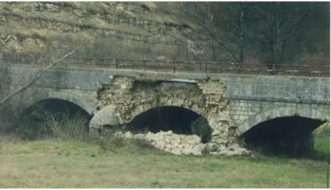 Figure 1: Main components of a masonry arch bridge (Ural et al. 2008)  2. Seismic Behavior of Masonry Bridges 