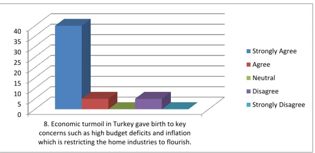 Table 4.8: Economic turmoil in Turkey gave birth to key concerns such as high budget 