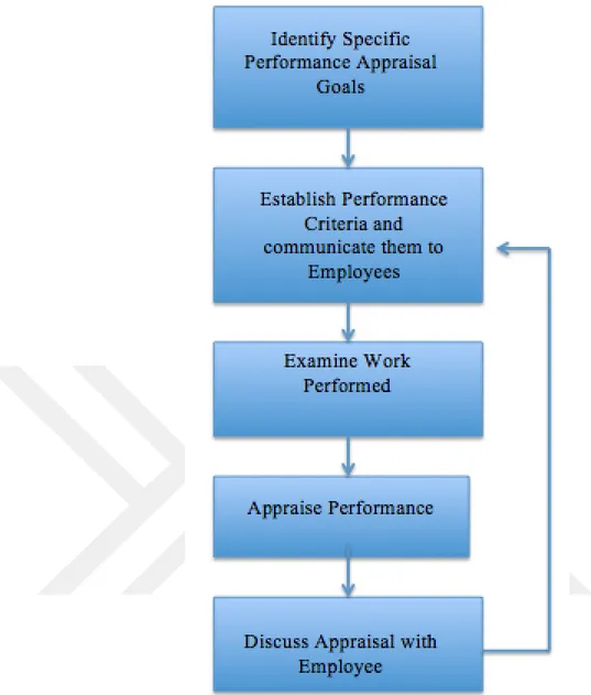 Figure 2.1: Process of a Performance Appraisal   (own illustration Mondy, p.  88, 2010) 