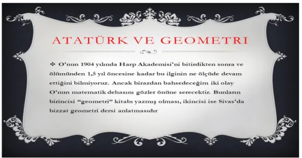 Şekil 2. Atatürk ve geometri