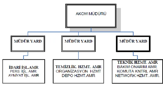 Şekil 4.6. Afet Koordinasyon Müdürlüğü Organizasyon Şeması( Erdoğan ve  Sekmen, 2008) 