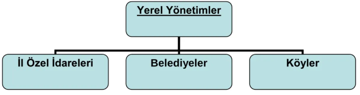 Şekil 1.1; Yerel Yönetim Birimleri 