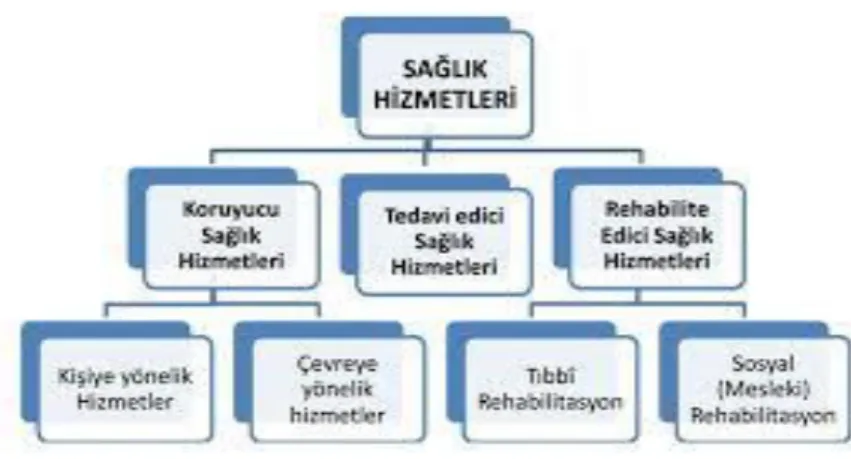 Şekil 2.1 Sağlık Hizmetleri Çeşitleri  [2]