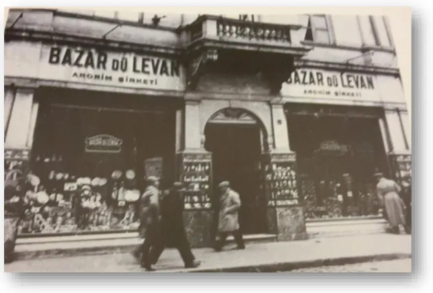 Şekil 3.6: İstiklal Caddesi Bazar dü Levan, 1930 