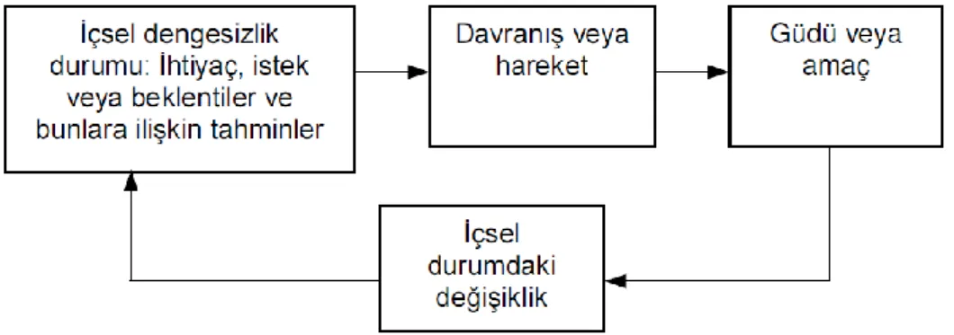 Şekil 2.1: Motivasyon süreci (kişilerde) 