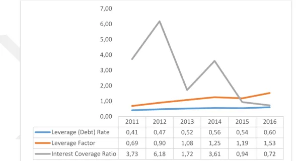 Figure 5.6: Kardemir Iron &amp; Steel Inc.’s Financial Structure Rates 