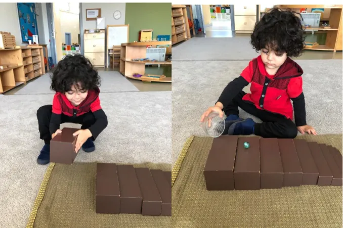 Şekil 10. Montessori aracını tamamlayan çocuk 