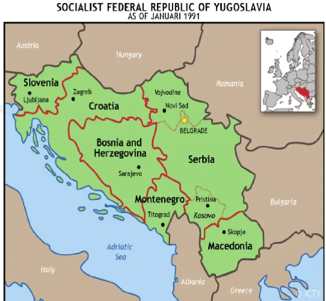 Figure 2.2: Ex Yugoslavia’s Map 