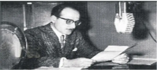 Şekil 3.4:  6 Mayıs 1927 günü Türkiye’nin ilk radyo yayınını gerçekleştiren Eşref  Şefik.