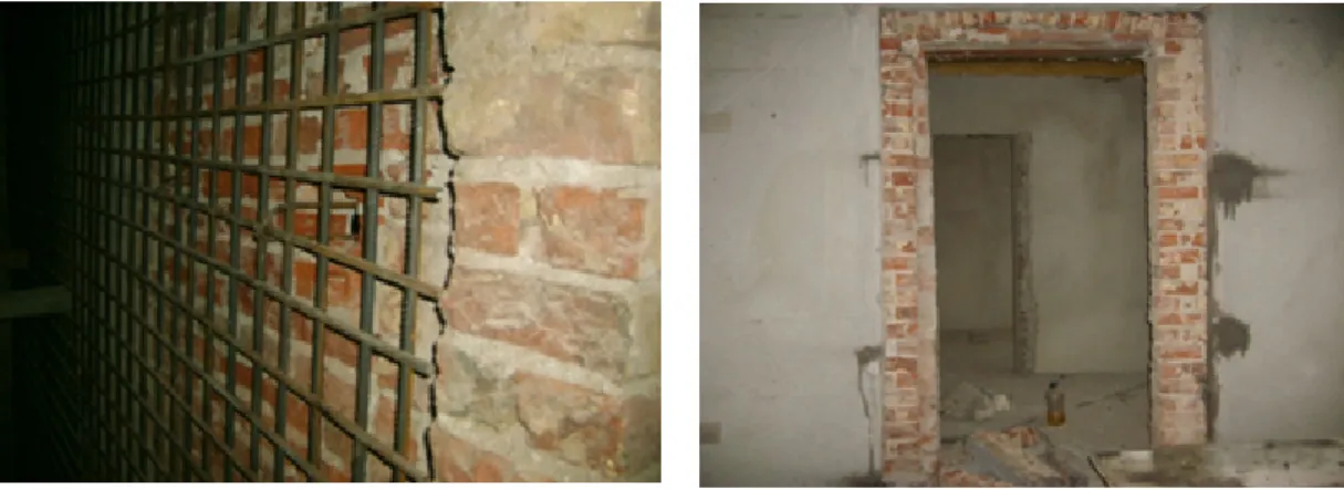 Figure 12 Strengthening the walls Construction  of  circular  columns  is  made  by 