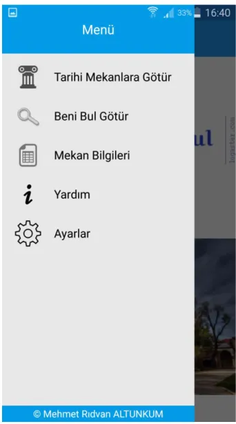 Şekil 6.2: Açılır Kapanır Menü 