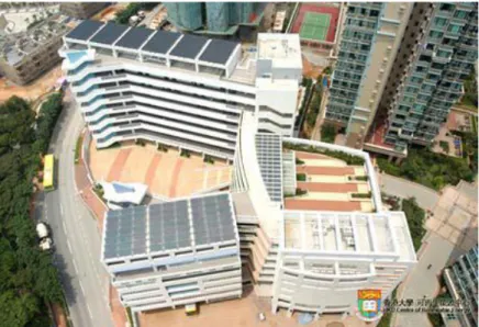 Şekil 4.14: Hong Kong’da PV panel çatı uygulaması yapılmış bir okul binası [URL- [URL-12]