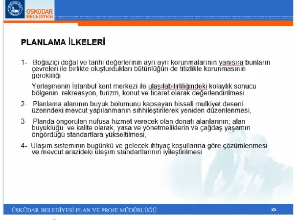 ġekil 5.16: Üsküdar Belediyesi Plan ve Proje Müdürlüğü Arşivinden Boğaziçi Geri  Görünüm Ve Etkilenme Bölgesi Sınırlar 