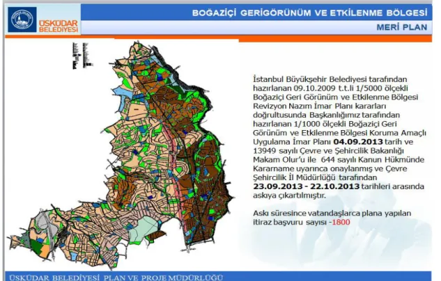 ġekil 5.17: Üsküdar Belediyesi Plan ve Proje Müdürlüğü Arşivinden Geri Görünüm  Meri Plan 