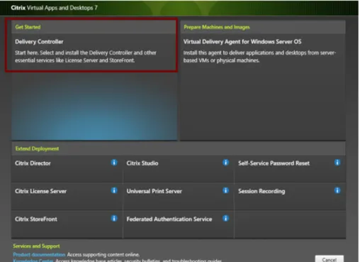 Şekil 3.2: Virtual Apps and Desktops Kurulum Ekranı 