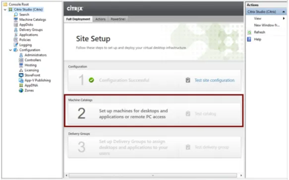 Şekil 3.12: Citrix Studio Management Arayüzü 