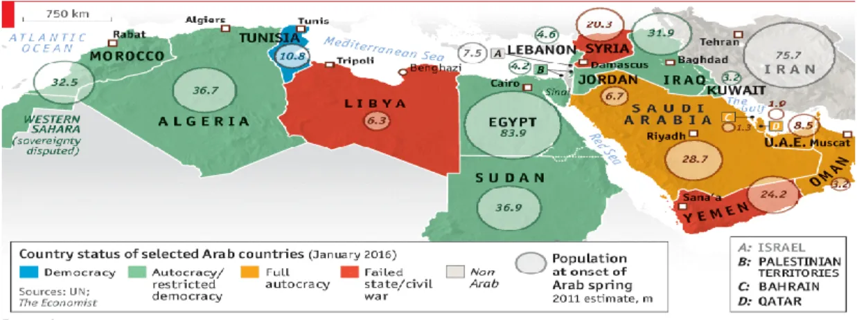Figure 4.4: Arab Spring Map 