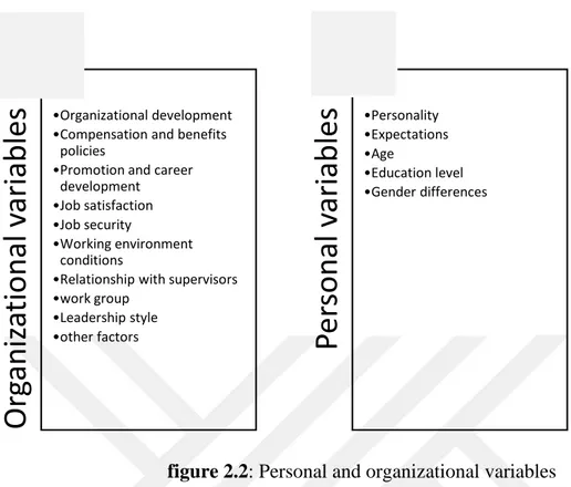 figure 2.2: Personal and organizational variables 
