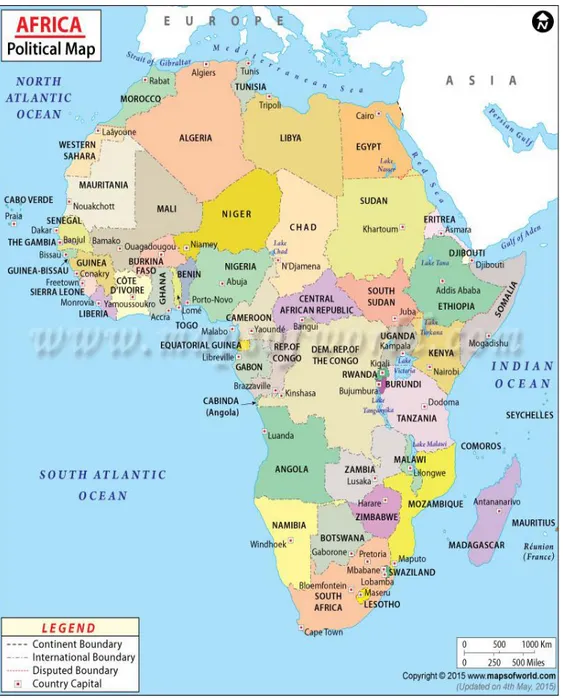 Figure 3.2: Map of Africa 