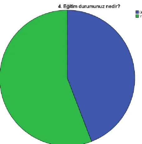 Şekil 5.5: Katılımcıların eğitim durumu 