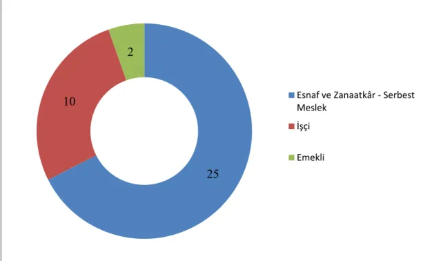 Şekil  9.  Başakşehir  İlçesi  Belediye  Meclis  Üyelerinin  Meslek  Durumunun  Dağılımı 