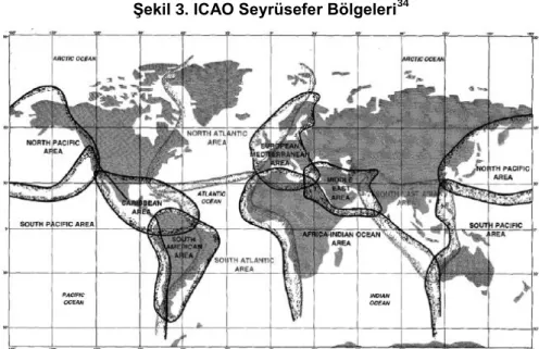 ġekil 3. ICAO Seyrüsefer Bölgeleri 34