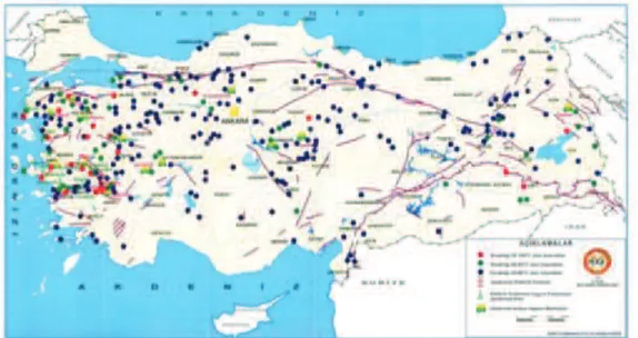 Figure -11: Map Of Distribution Of Geothermal Resources In Turkey (MTA, 2012) 