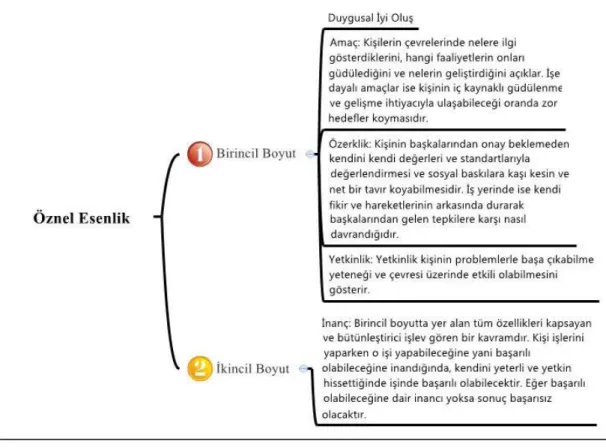 Şekil 3- Öznel Esenlik Boyutları  Kaynak: İslamoğlu, 2010 