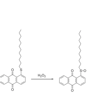 Fig.  10. Oxidation of anthraquinone derivative in the presence of hydrogen peroxide. 