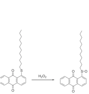 Fig.  10. Oxidation of anthraquinone derivative in the presence of hydrogen peroxide. 