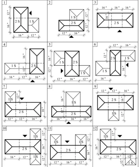 Figure 12. Building types with one and two storey alternatives. 