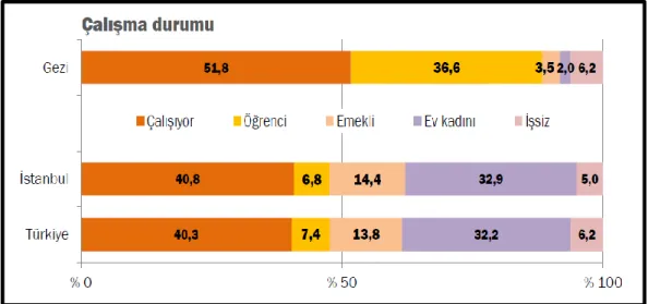 Tablo 4. Gezi Parkı Eylemcilerinin Çalışma Durumu 