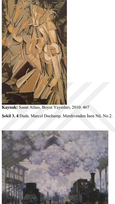 Şekil 3. 5 Empresyonizm. Claude Monet, Saint Lazare Garı: Bir Trenin Gelişi. 