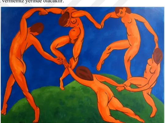 Şekil 8. Henri Matisse - Le Dance 1909 - 1910                 1.2.1.2. 9. Vurgu ve Odak Noktası 