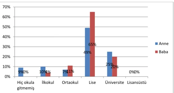 Tablo 1: Anne-Babanın Eğitim Düzeyi  