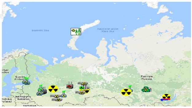 Şekil 4: Rusya’nın Nükleer Alanları 